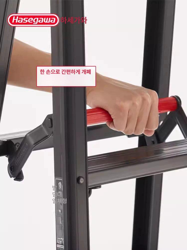 모델 가정용 경량 래더 사다리 자전거 소형 턱걸이 접이식 선반 실내 - 상세 이미지 3