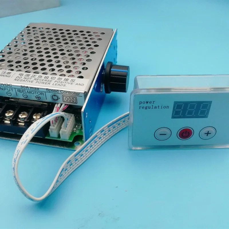 12V-80V 디지털 속도조절기 PWM DC 모터 30A 고출력노브 포함
