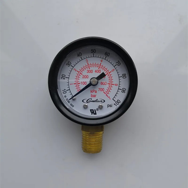 Cornelius CO2 강철 실린더 압력 게이지 고용량 저압 콜라 기계 액세서리