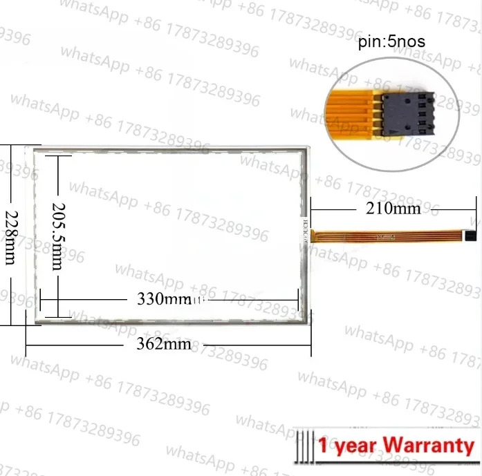 62 124-0QC02-0AX0 62124-0QC02-0AX0 TP1500 COMFORT 터치 패널터치 스크린 디지타이저오버레이 포함보호 필름