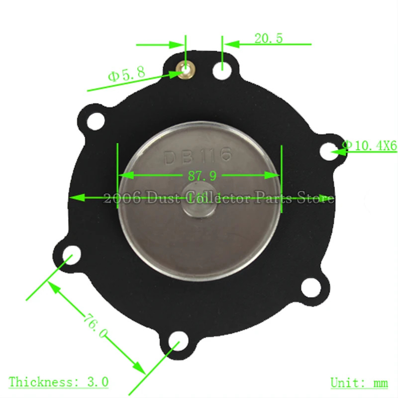 Mecair DB116 DB116/C 니트릴 다이어프램 키트 2인치 펄스 밸브VNP216 VNP416 VNP616 VNP716