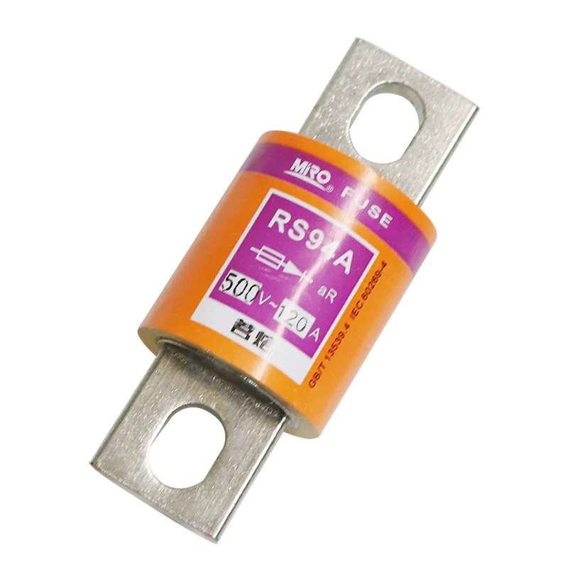 RS94A 60A 75A 80A 100A 120A 125A 150A 175A 200A 225A 250A 300A 500V 원형 튜브 볼트 연결 고속 퓨즈