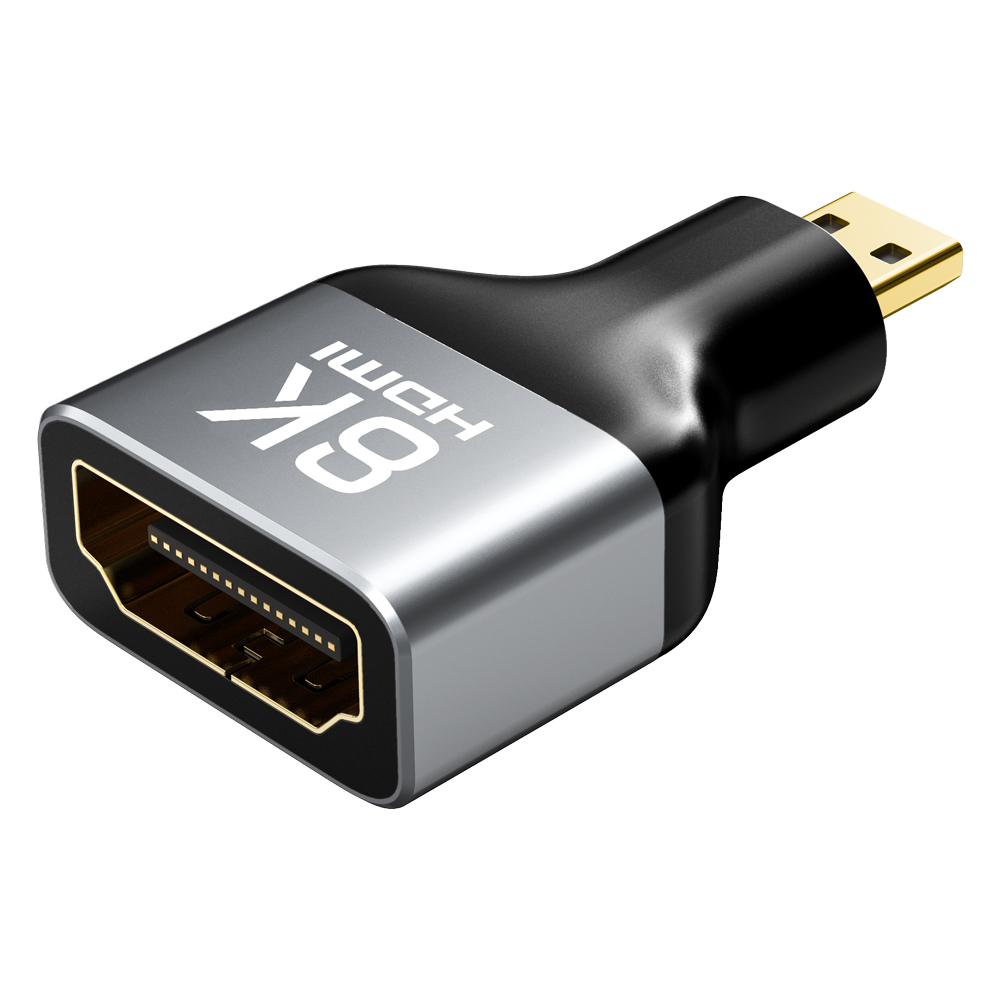 케이블타임 8K Micro HDMI M to HDMI F 연장 젠더 커플러 CP46G - 상품 이미지