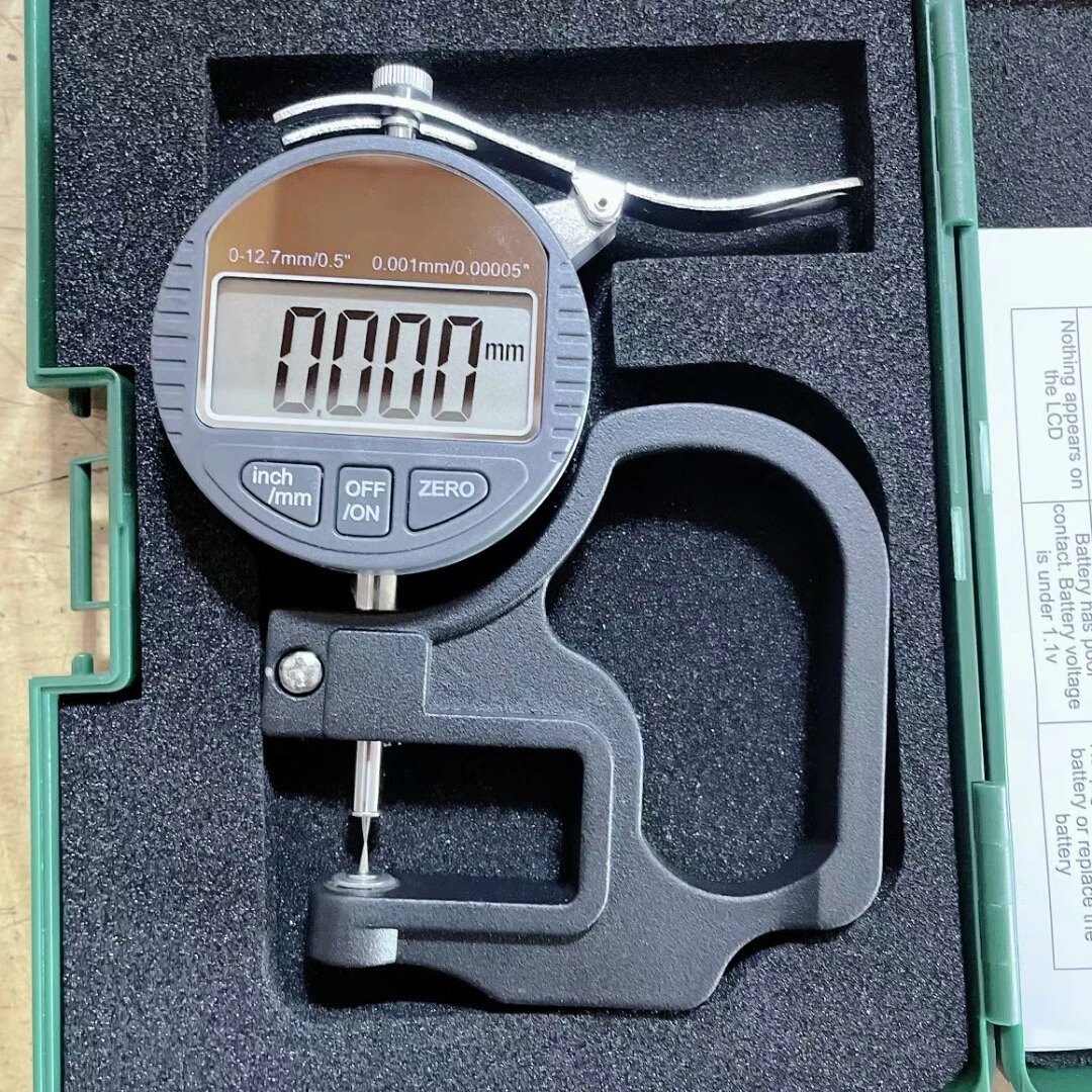 테이퍼형 원형 평면 디지털 디스플레이 두께 게이지 12mm0.001 고정밀 종이