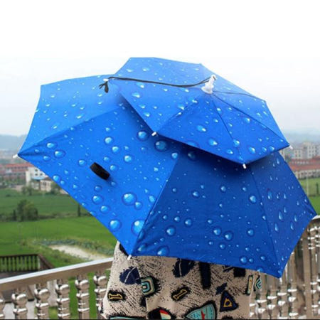 모자우산 낚시 등산 햇빛 가리개 2단 양산 우산 모자 M10876