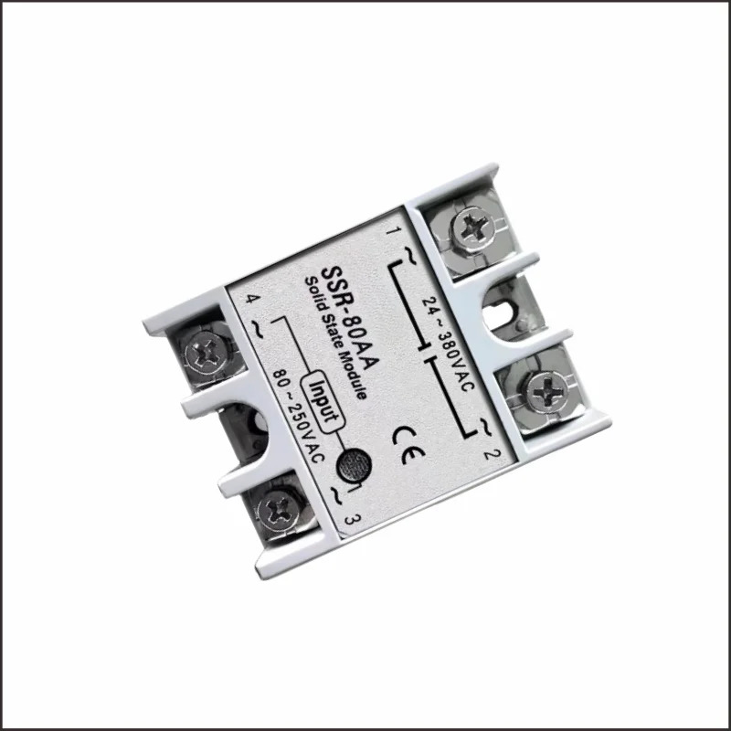 10PCS SSR-80AA 단상 솔리드 스테이트 릴레이 80A AC 제어