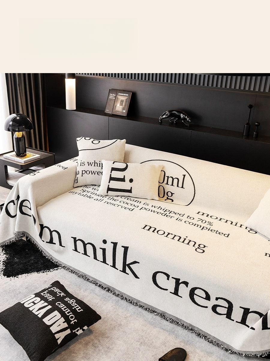 소파타올 커버 사계절 소파시트 덮개 미끄럼방지 패드 레터 멜버른 더블 180x260cm 2장 - 상품 이미지
