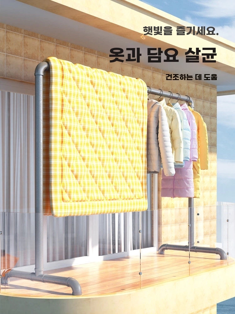 세탁소행거 옷가게 튼튼한 특대 수납 길이 매장용 창고 대형 - 상세 이미지 2