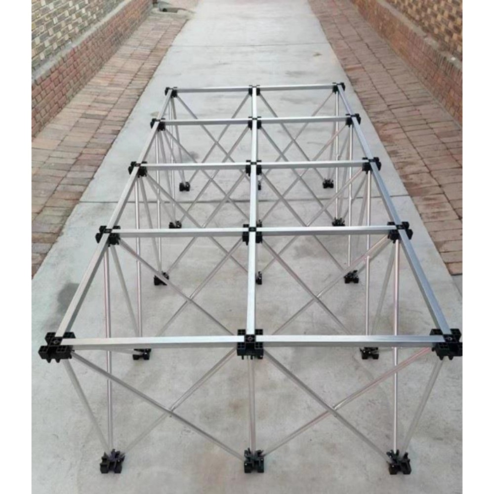 작업대 스틸 다리 타일 유리 목공용 절단 플랫폼 15다리 1.22x2.36m 가로대 75cm - 상품 이미지