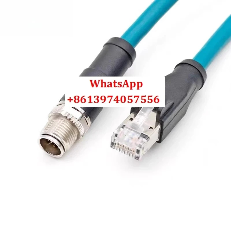 M12 - RJ45 8코어 X형 산업카메라 초유연 센서 연결 케이블 8핀 이더넷 기가비트