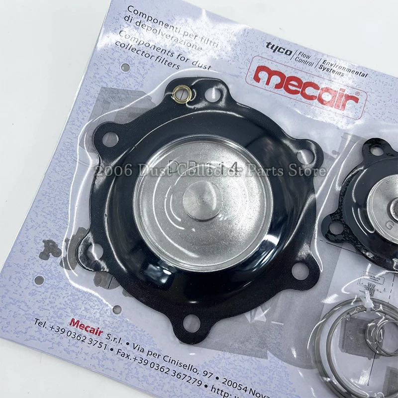 Mecair DB114 DB114/C 니트릴 다이어프램 키트 VNP214 VNP314 VNP414 VNP614 VNP714 1 1/2인치 집진기 펄스 제트 밸브용