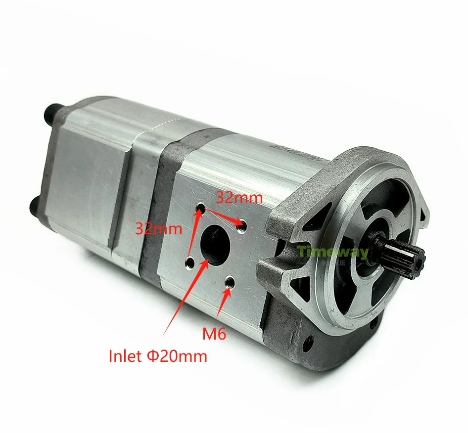 CBK 시리즈 20cc/r 16cc/r 기어 펌프 CBK1020-1016-A15FR 유압 더블
