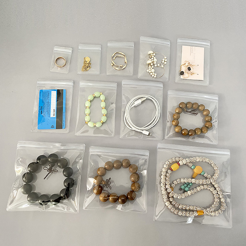 미니 PVC 지퍼백 투명 액세서리 포장 소분 두꺼운 소형 다회용 10.5x11cm, 1매, 1개 이미지 8