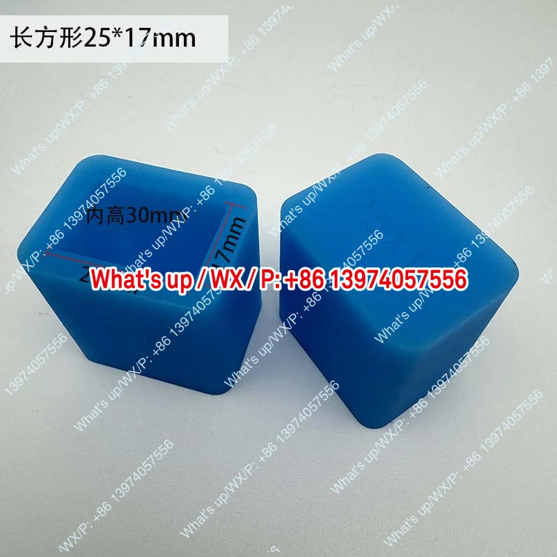 10pcs 금속 조직 콜드 인레이 몰드 블루 라운드 스퀘어 실험실 슬라이스 실리콘 소프트 필름