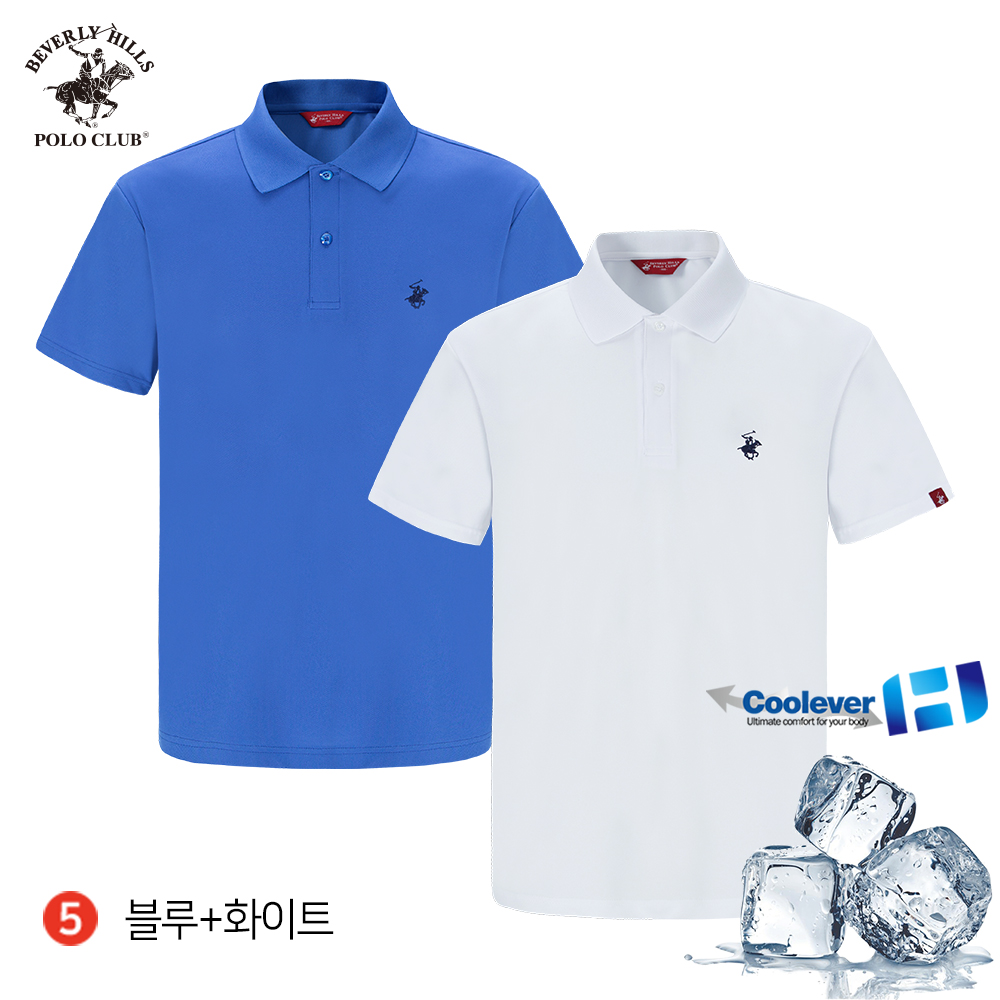 2PACK 쿨에버 반팔 카라 투버튼 남여공용 기능성 티셔츠 비버리힐즈폴로클럽 이미지 6