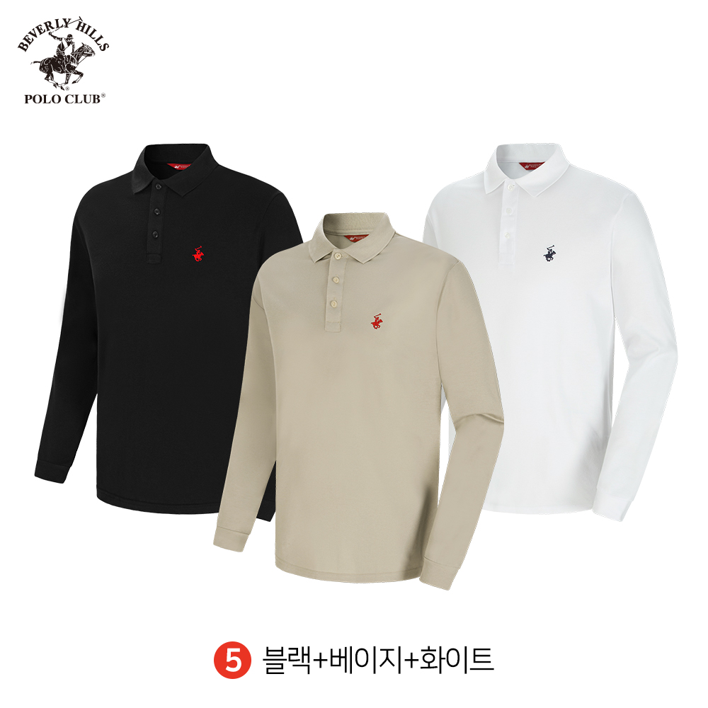 긴팔 카라 PK 3PACK 남여공용 스탠다드 폴로 티셔츠 비버리힐즈폴로클럽 이미지 6