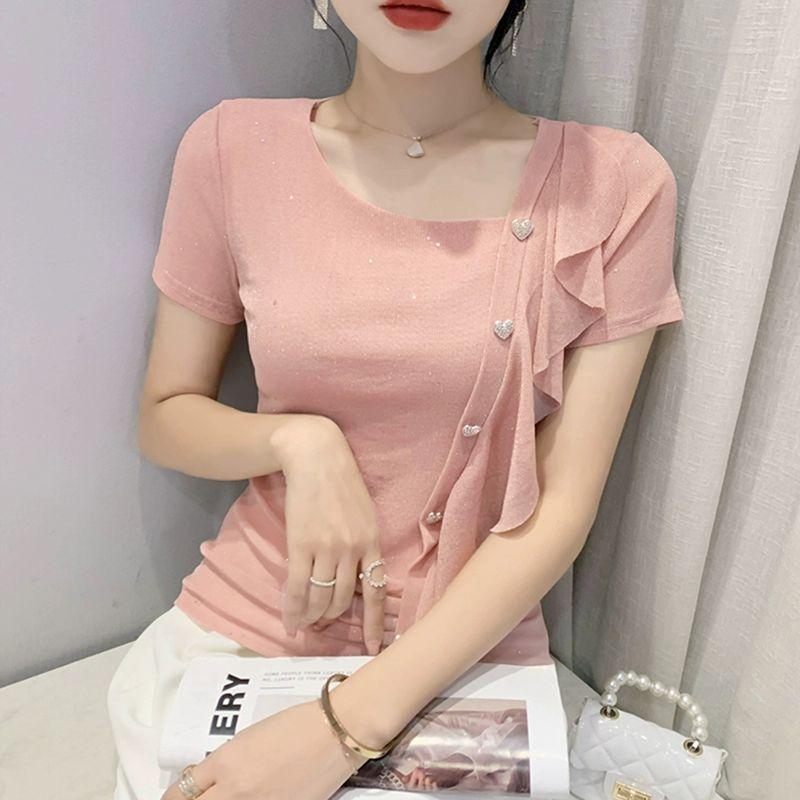 라인 라틴 댄스복 방송 상의 댄스스포츠 댄스옷 여름 줌바 - 상품 이미지