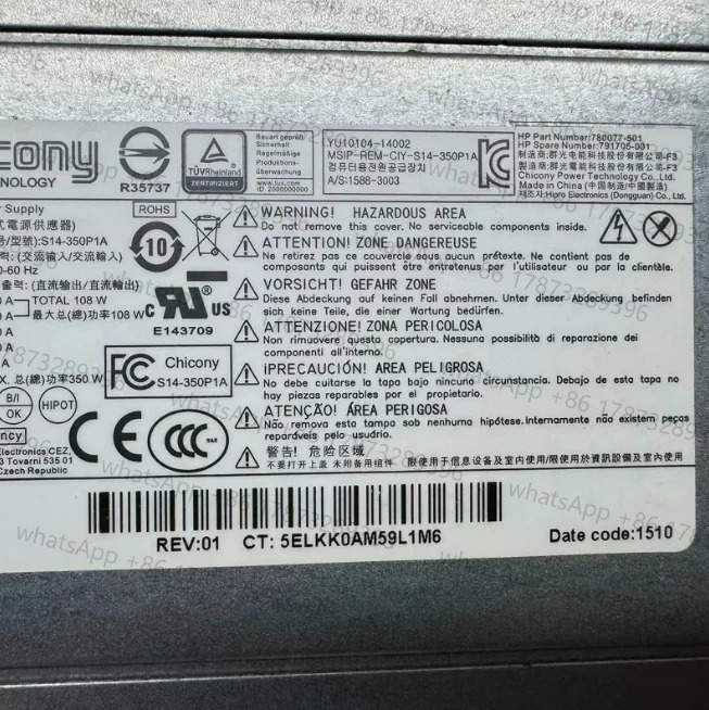 hp호환 ProLiant ML110 Gen9 350W 전원공급장치 PSU S14-350P1A 780077-501 791705-001오리지널 새