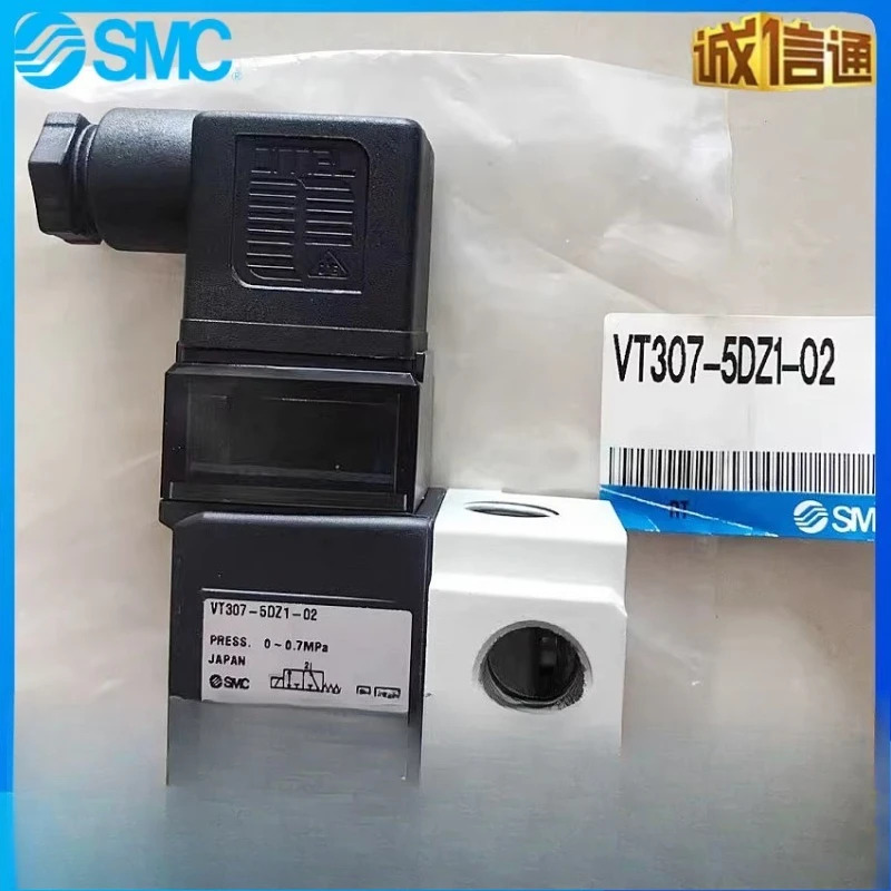 SMC 오리지널 솔레노이드 밸브 VT307/VT307V/--5D -/5D1/-5DZ -/5DZ1-/-01-/-02-F 3 4