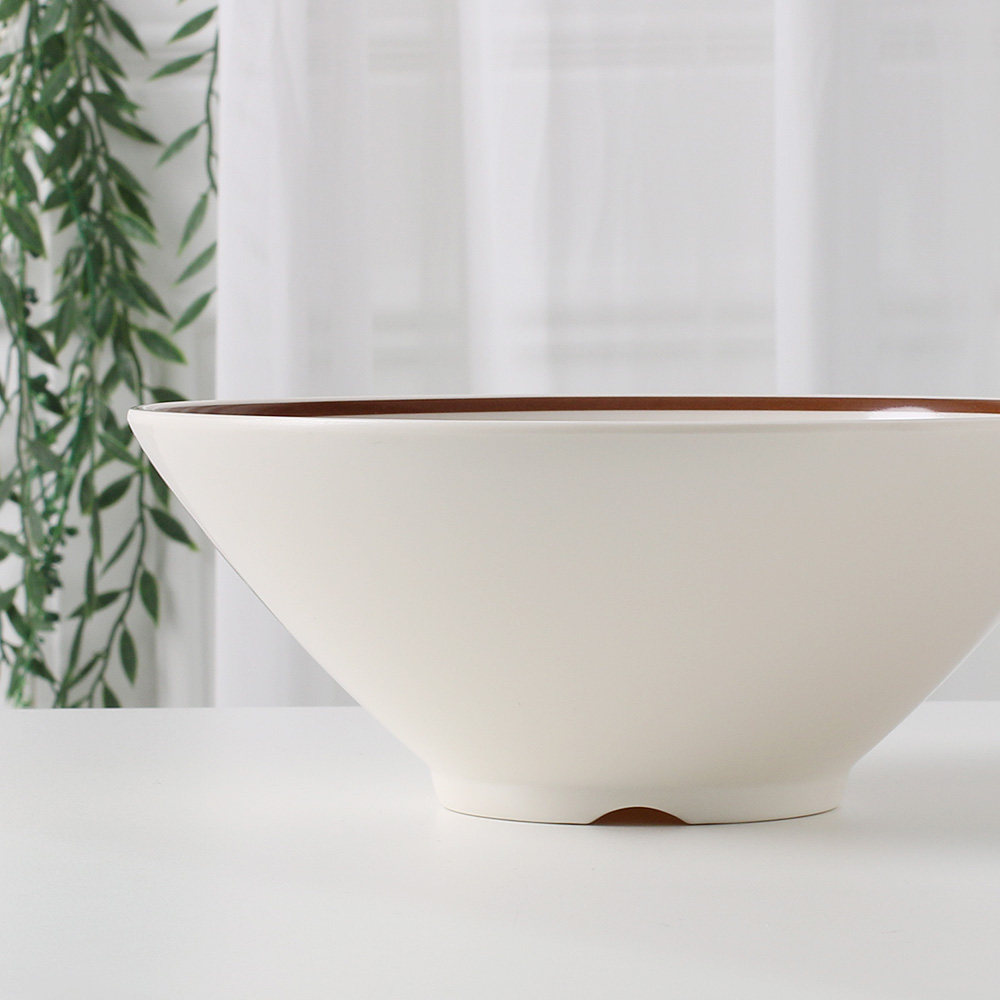 이스톤 멜라민 면기 라면 우동 국수 짜장면 짬뽕 비빔밥 그릇 21.2cm, 브라운우동 - 상세 이미지 2