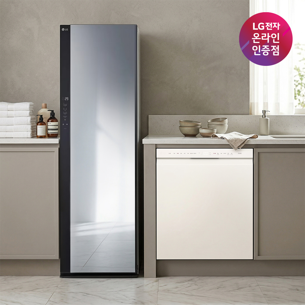 LG 디오스 오브제컬렉션 식기세척기 + LG 스타일러 세트 (DUE5BGL1E + SC5GMR52S) - 상품 이미지