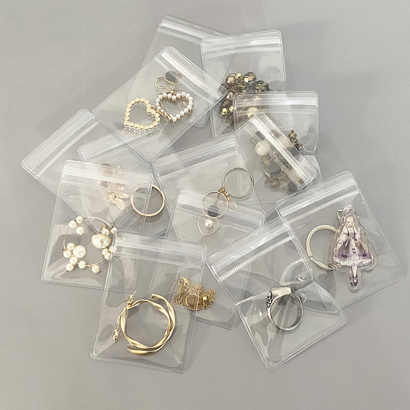 미니 PVC 지퍼백 투명 액세서리 포장 소분 두꺼운 소형 다회용 7.8x7.5cm, 1매, 1개 - 상세 이미지 5