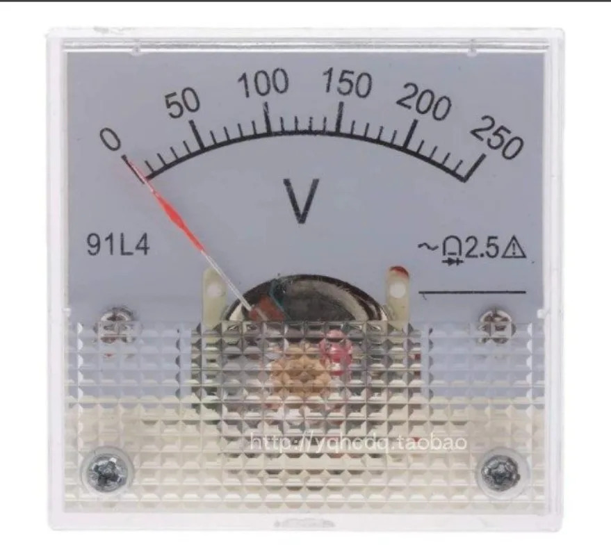91C4 DC 전압계 헤드 3V5V10V15V20V30V50V150V150V150V 기계식 계측기