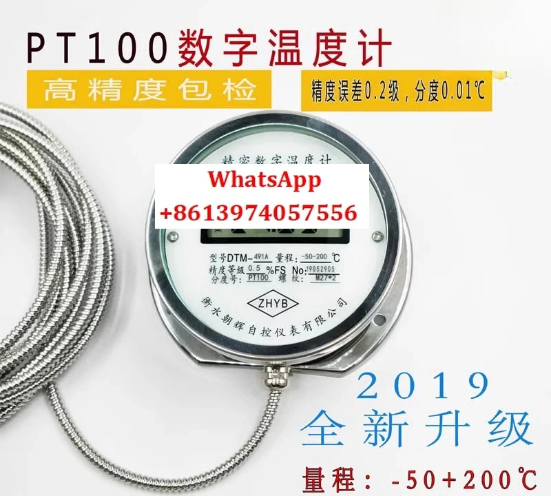 디지털 온도계 PT100 백금 저항 프로브 DTM491A 고정밀 검사 통과 산업온도계