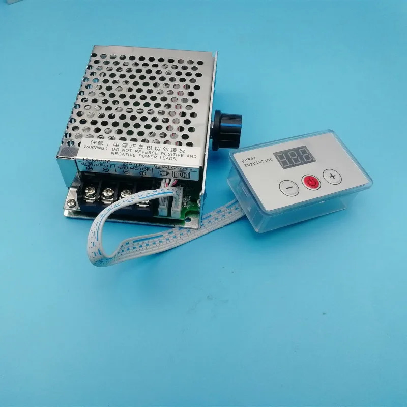 12V-80V 디지털 속도조절기 PWM DC 모터 30A 고출력노브 포함