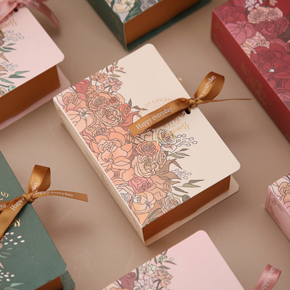 미니 구디백 선물상자 답례품 간식 쿠키 사탕 포장박스 생일선물 돌잔치 책모양-로즈블루(R14) 이미지 7