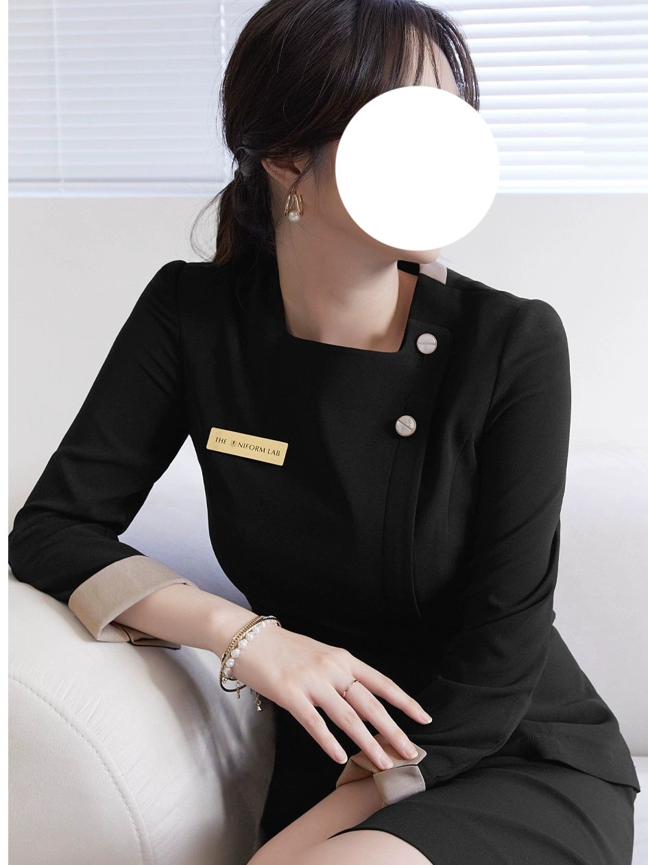 유니폼 자켓 스커트 세트 데스크 상담실장 의상 근무복 호텔 미용 단체복 - 상세 이미지 4