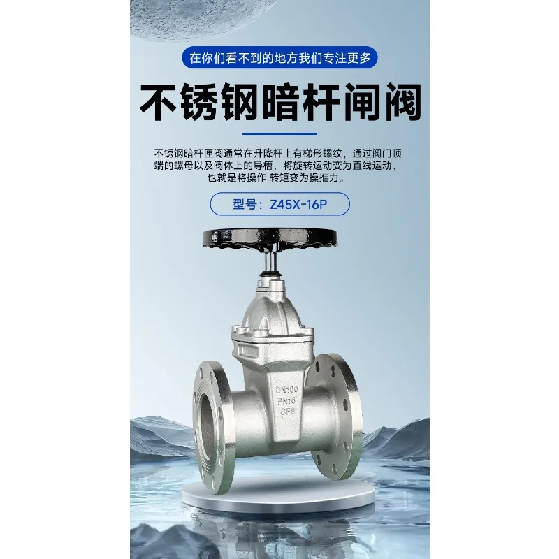 Lianggong Jinggong Shuangheng Kaiweixi Camb-ridge 밸브 소프트 씰 숨겨진 스템 게이트 Z45X 스테인레스 스틸