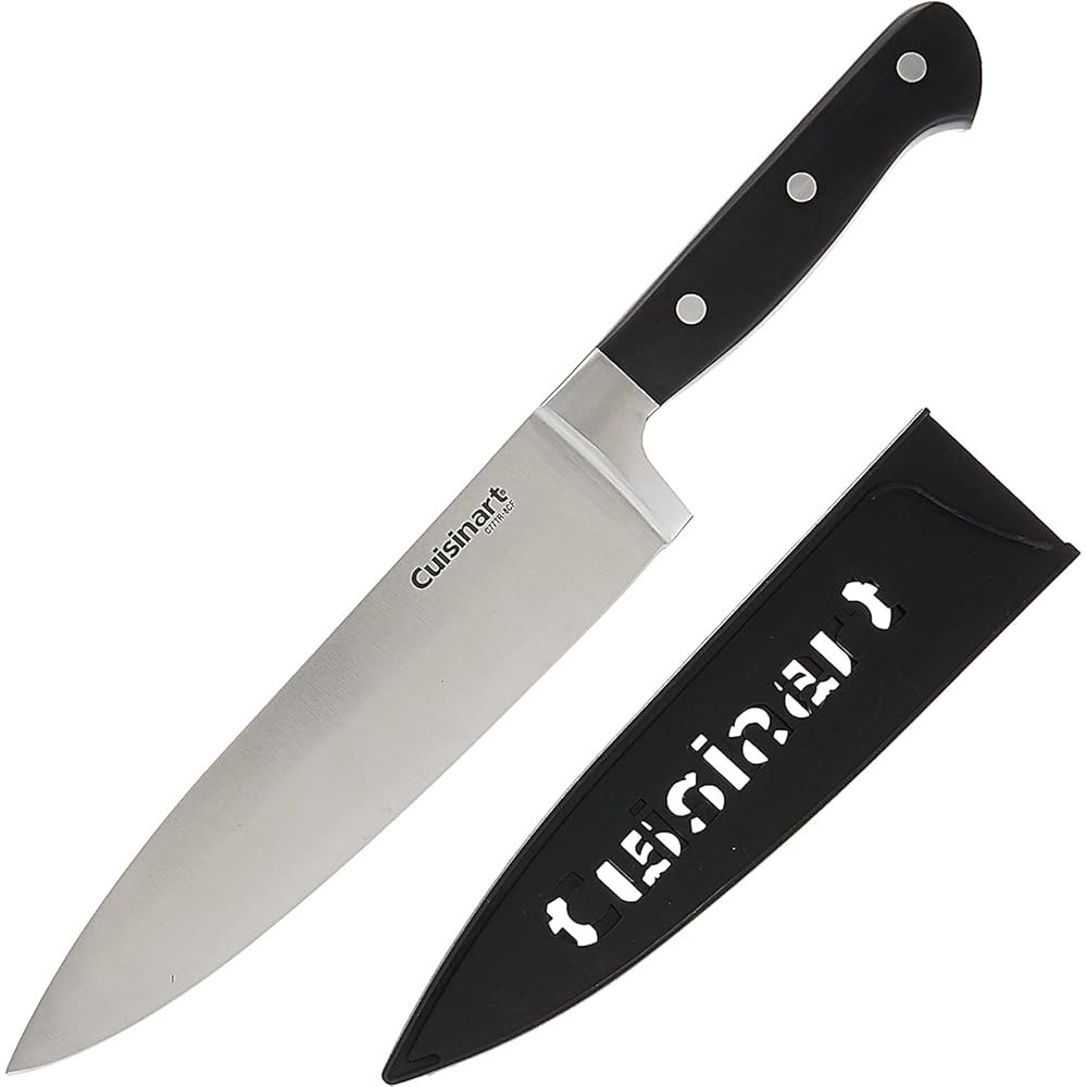 Cuisinart C77TR-8CF 트리플 리벳 컬렉션 20.3cm(8인치) 블랙 셰프 나이프, - 상세 이미지 3