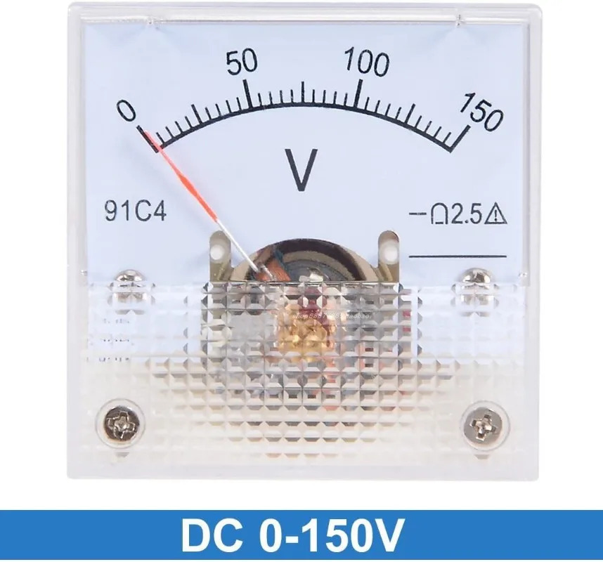 91C4 DC 전압계 헤드 3V5V10V15V20V30V50V150V150V150V 기계식 계측기