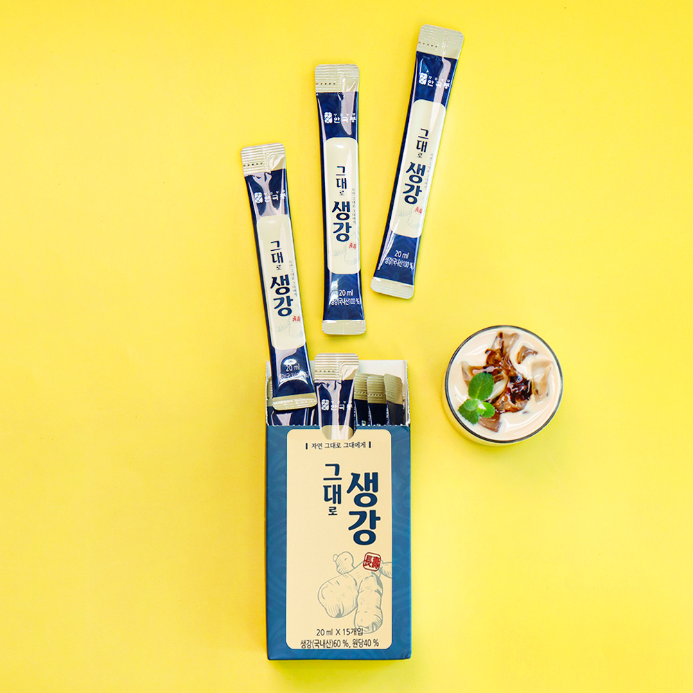 (흙사랑)그대로 생강 청 스틱 20ml 15개입 이미지 2