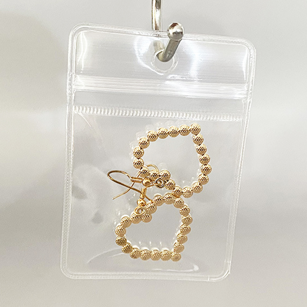 걸이형 헤다홀 PVC 지퍼백 미니 두꺼운 투명 악세사리 포장 소분 10 x 13 cm, 1매, 1개 - 상세 이미지 3