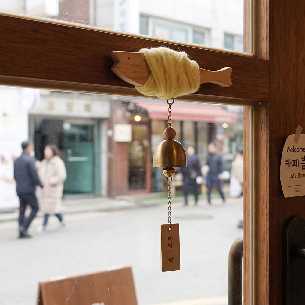 복실몽실 현관종 액막이명태 도어벨 각인 풍경 현관문종 - 상세 이미지 3