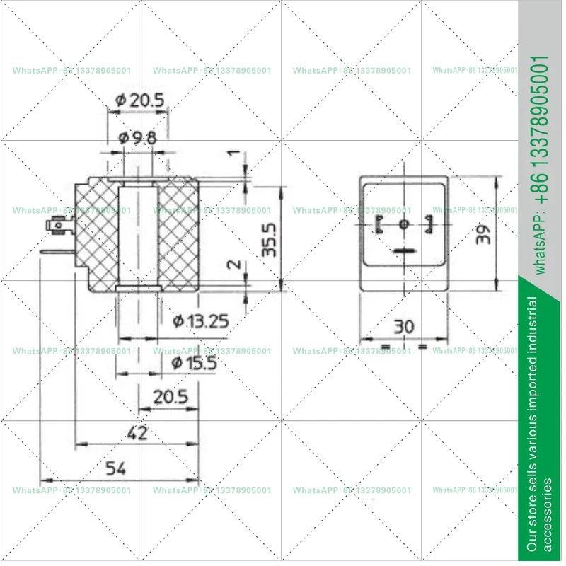 오리지널 솔레노이드 밸브 코일 BDA DC24V AC220V 8W DC12V