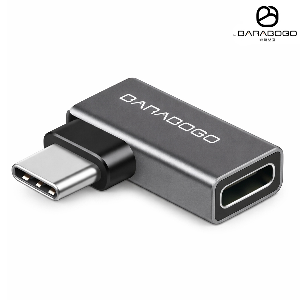 바라보고 USB4 C타입 90도 ㄱ자 변환젠더 240W 40Gbps - 상품 이미지