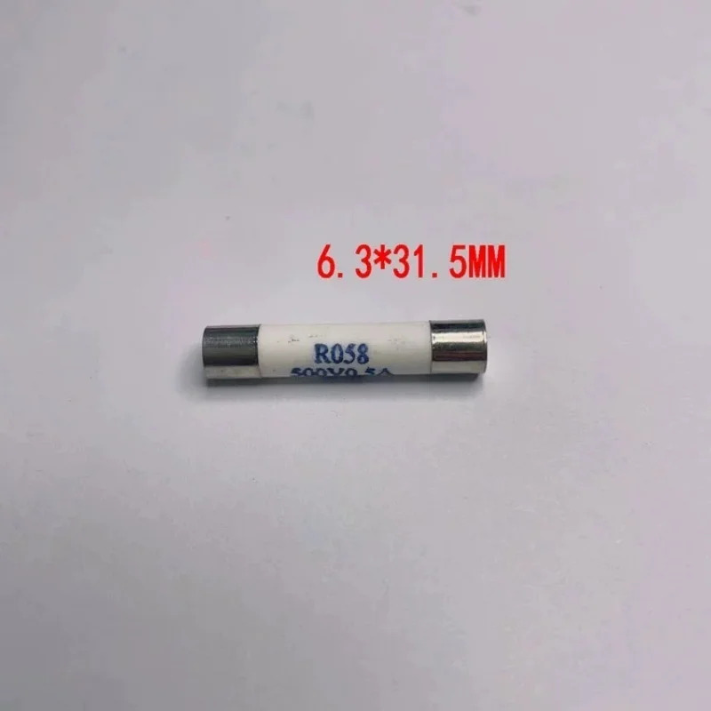 100개 RO58 R058 500V 0.5A 1A 2A 3A 4A 5A 6A 6.3A 8A 10A 12A 13A 15A 16A 20A 25A 6.3x31.5mm 원통형 세라믹 퓨