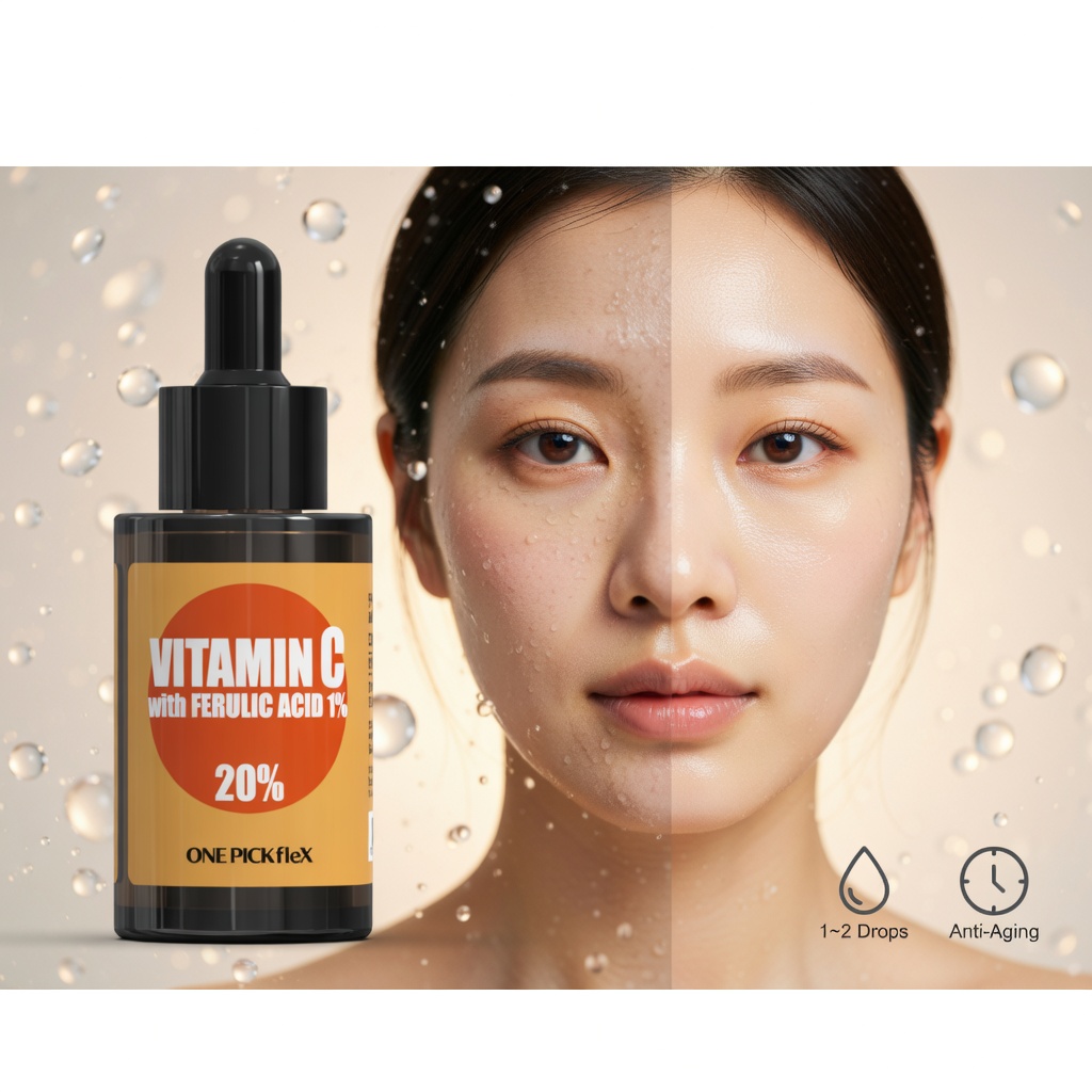 비타민C 원액 20% 30ml 원픽플렉스 항산화 피부 탄력 톤업 항산화 미백 이미지 3