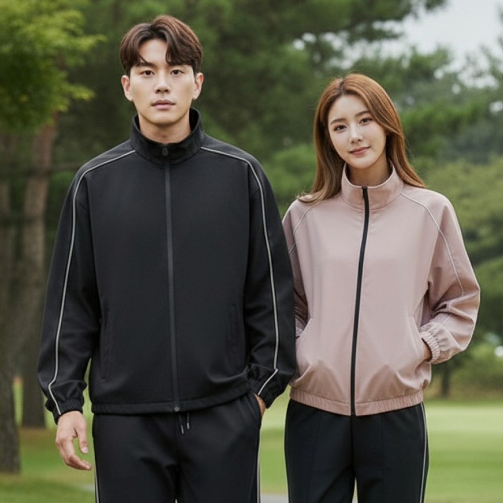 J2K 커플 아노락 트레이닝세트 바람막이 셋업 운동복 러닝복 밴딩 트랙 팬츠 - 상세 이미지 2