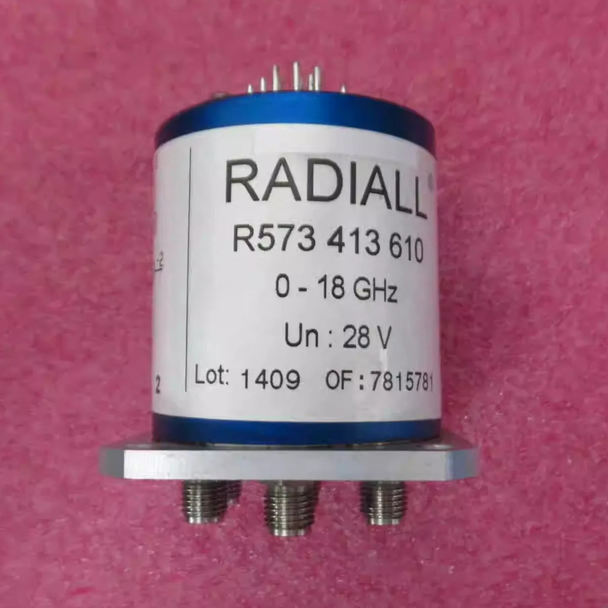 Radiallll RF 동축 스위치 마이크로파 R573413610 DC-18GHz 28V SMA SP6T
