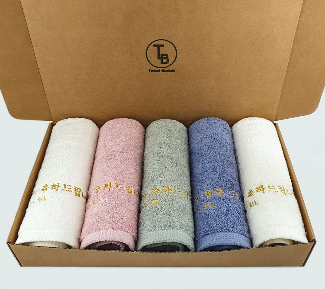 타월버킷 맞춤자수 수피마 타올, 특별한 선물 아이템으로 추천