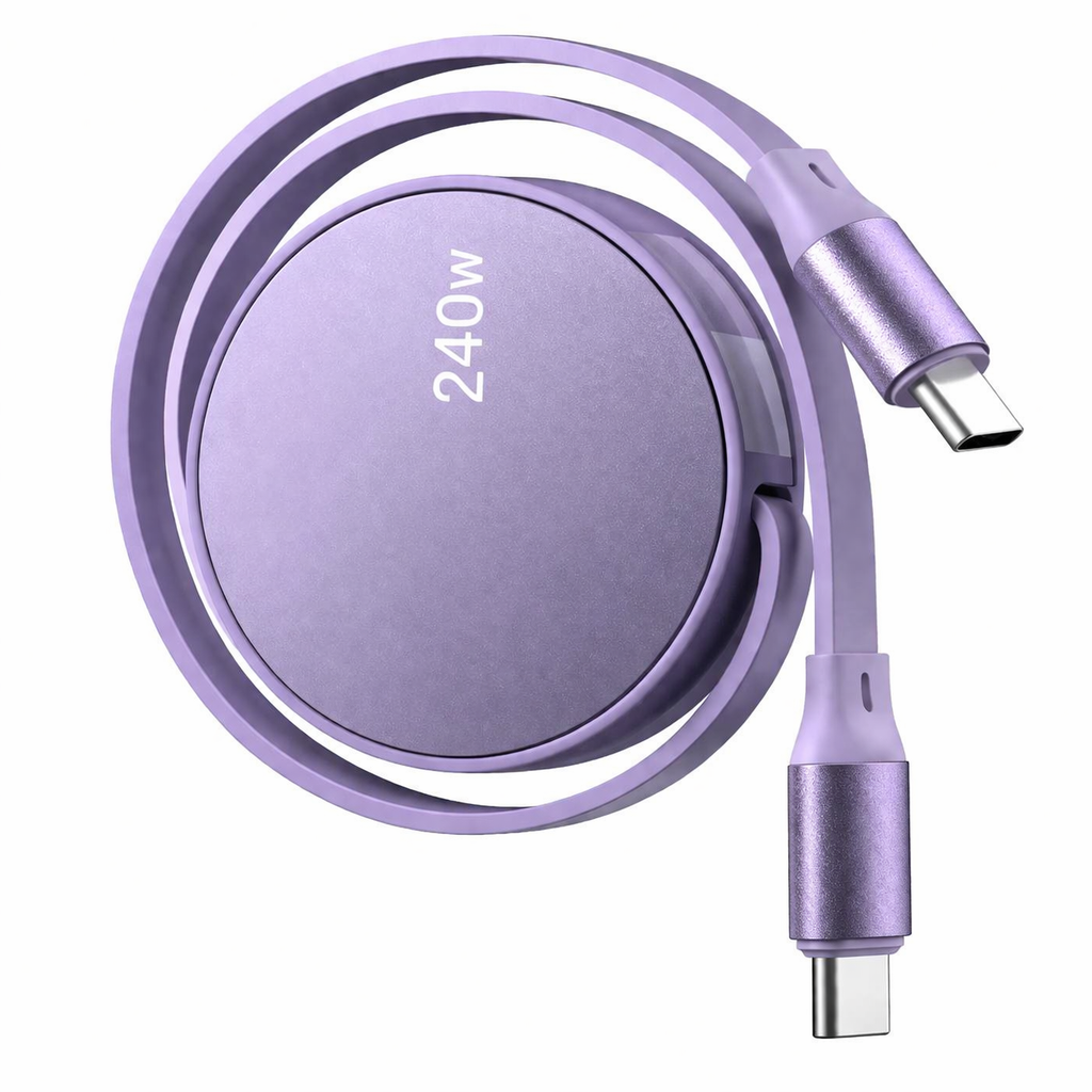 바라보고 240W C타입 릴 케이블 고속충전 USB CtoC 자동감김 충전케이블 - 상세 이미지 2