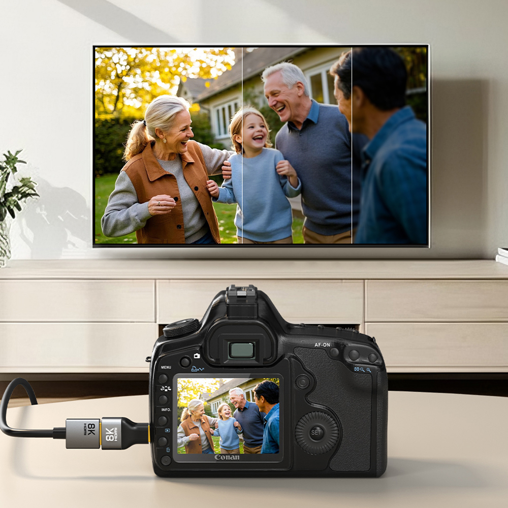 케이블타임 8K Mini HDMI M to HDMI F 연장 젠더 커플러 CP45G - 상세 이미지 5