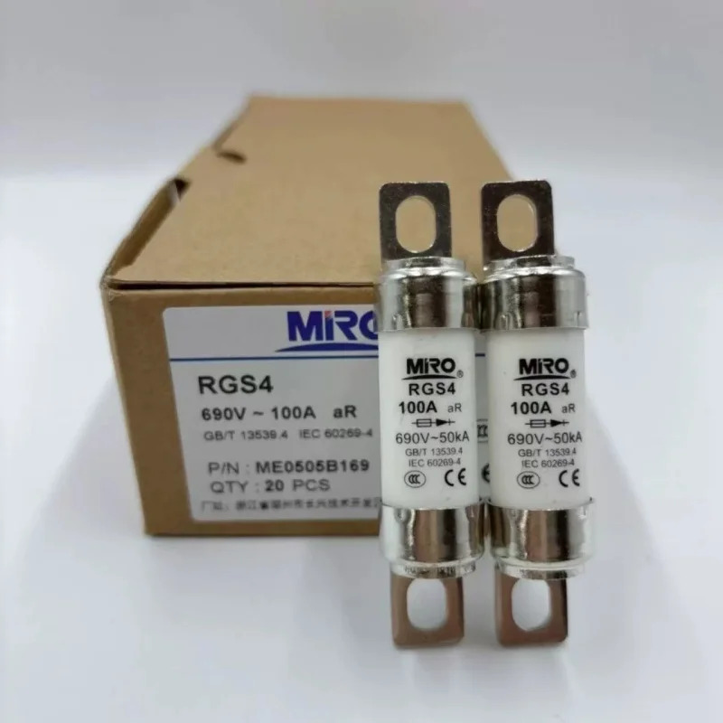 10PCS RGS4 32A 40A 50A 63A 75A 80A 100A 110A aR 690V MRO 퓨즈