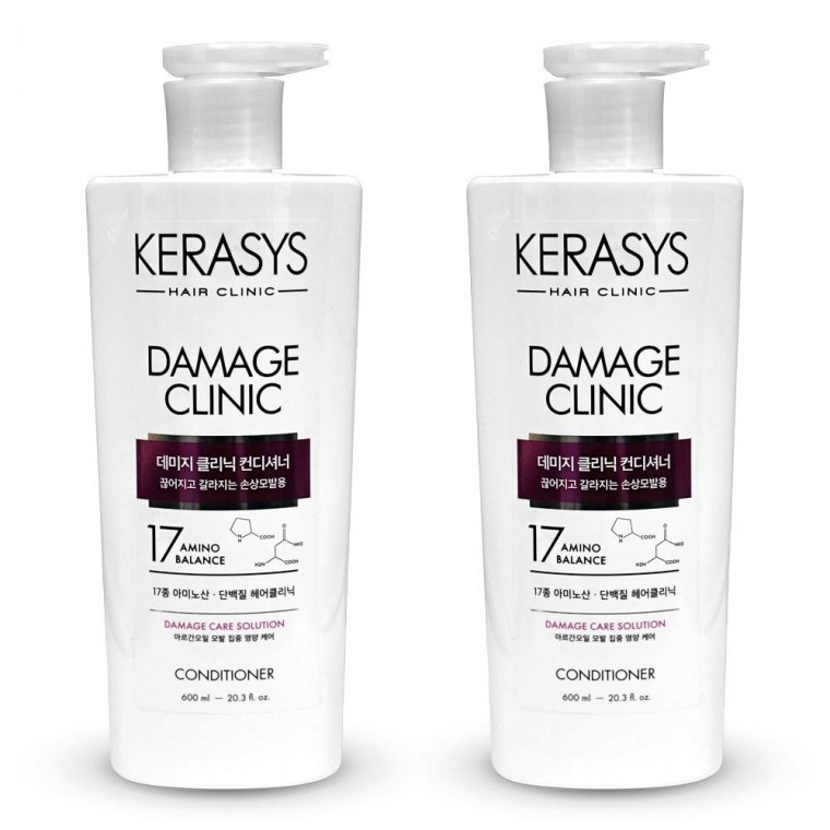 애경 케라시스 데미지 클리닉 단백질 손상 모발 케어 컨디셔너 600ml 2개 - 상품 이미지