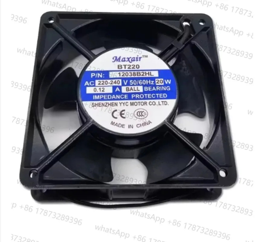 12038 팬 12038B2HL BT220 AC220V 12CM 냉각 0.12A 20W 2핀 120x120x38MM 쿨러 맥스에어용