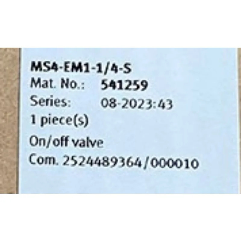 FESTO 스위치 밸브 MS4-EM1-1/4-S 541259부품 새
